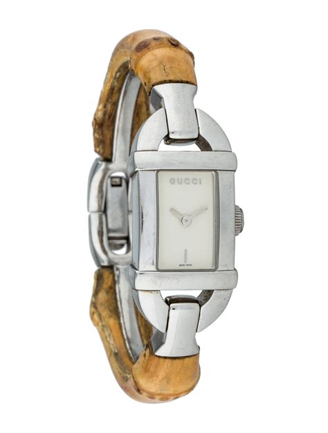 Gucci Ladies Wristwatch Ref 6800L, Bamboo Bracelet, Size G